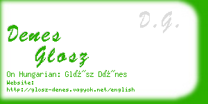 denes glosz business card